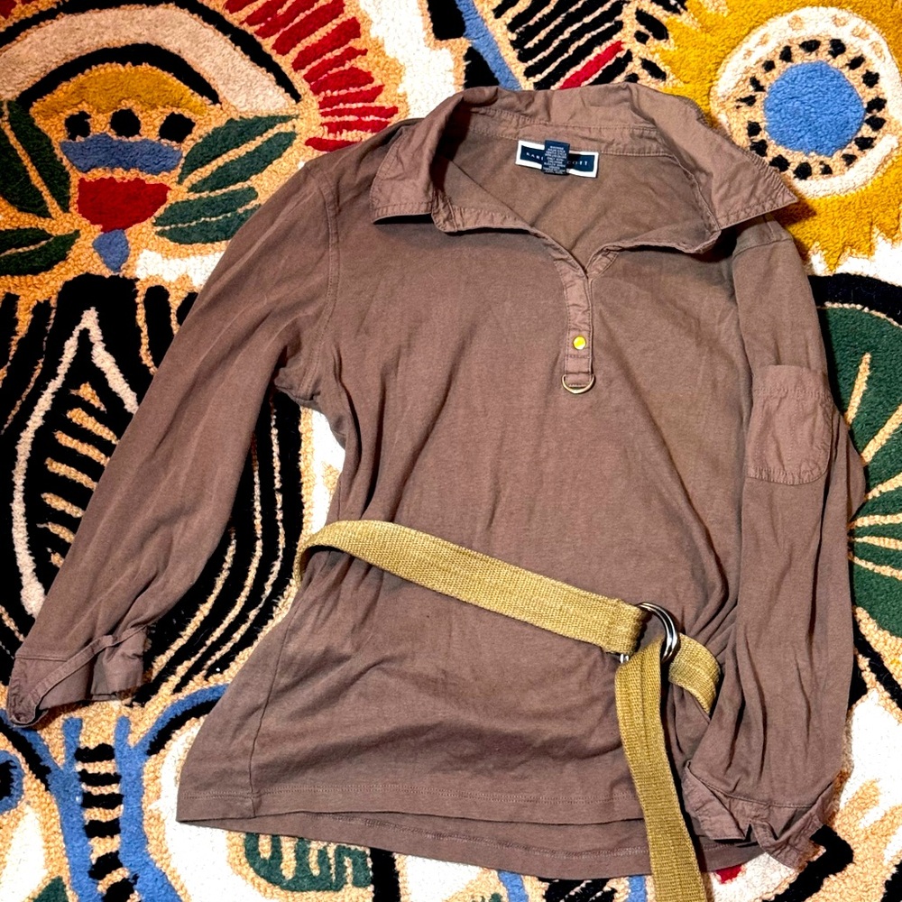 dark brown Karen Scott long sleeve shirt
